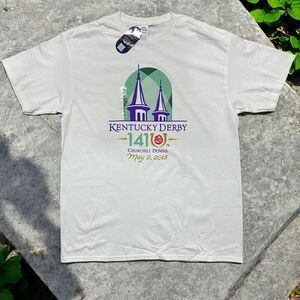 Delta 2015 Kentucky Derby Churchill Downs White Graphic T-Shirt NWT Men's Large